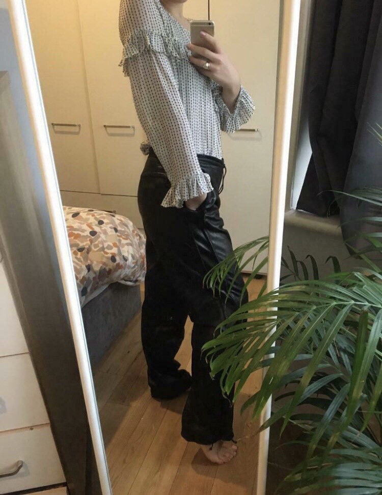 burberry leather trousers